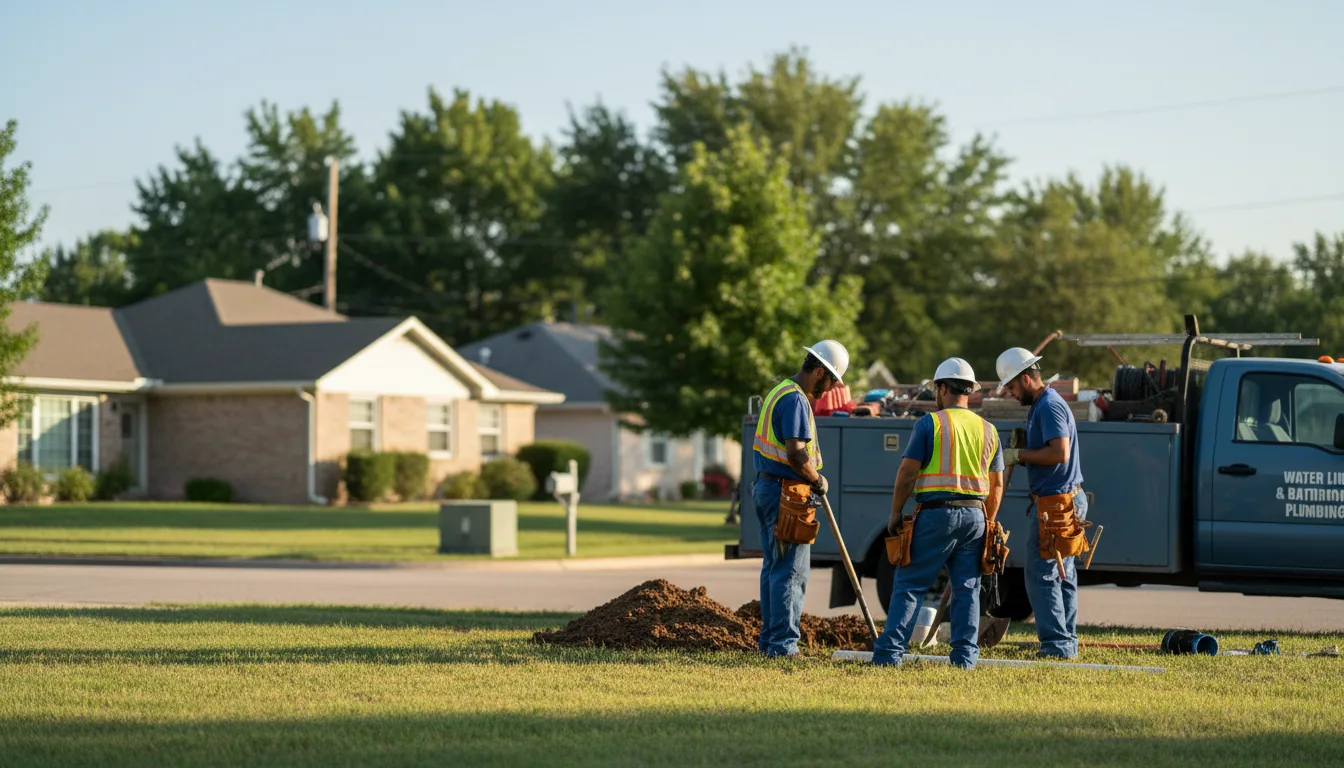 Residential water line and bathroom plumbing service in Amoret, MO